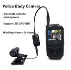 3G Portable Police Body Worn Camera With Microphone Mini Hidden Camera System