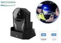 1296P Cycle Recording Police Body Worn Camera Night Vision GPS Replaceable Battery