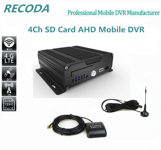Dual SD Digital video recorder 4ch bus 4G mdvr support ISO & Android surveillance