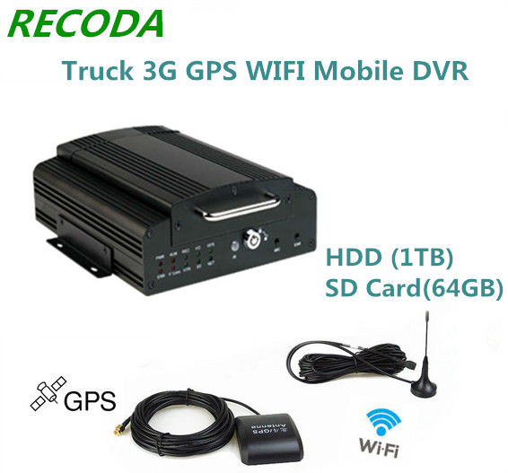 Hard Disk Truck 3G Mobile DVR Wifi Mdvr Support 1TB Hdd And 64GB Sd Card