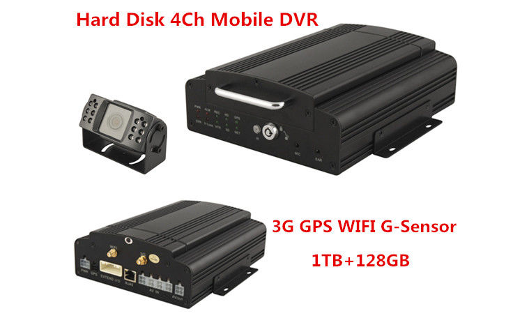 H.264 4Ch HDD GPS Vehicle 3G Mobile DVR Wi - Fi Mobile Digital Video Recorder