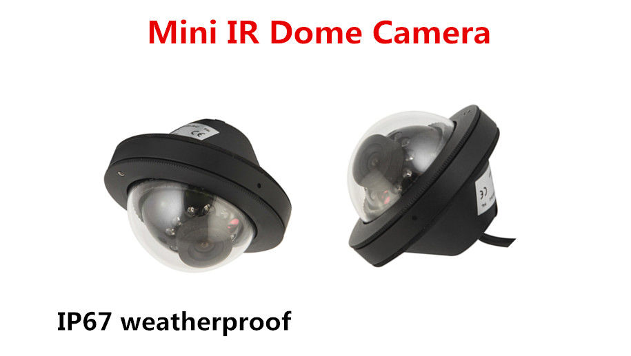 Mini Infrared Analog Dome Car Mounted Camera Weatherproof 600TVL