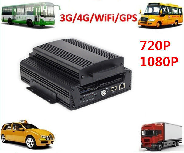 Realtime Monitoring 720p 4Ch Full HD Mobile DVR with Max 2TB HDD / 64GB SD Card