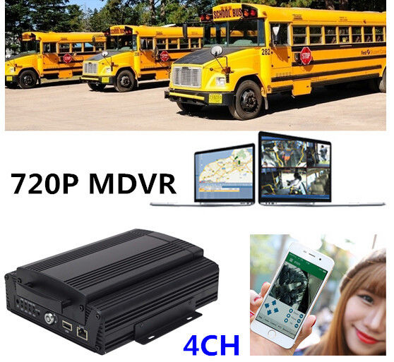 720P MDVR HDD 4 channel mobile dvr With 3G Real Time Tracking For School Bus