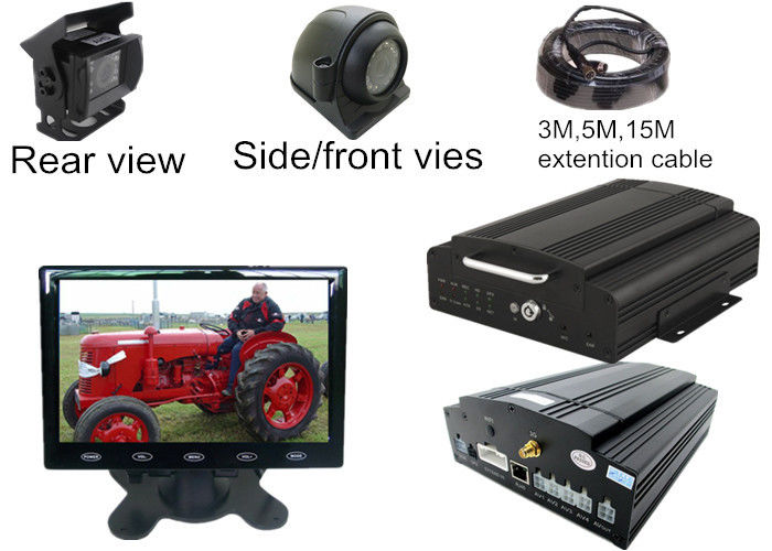 Agriculture vehicle 4 Camera Car DVR 360 Degree Rear View For Farmer