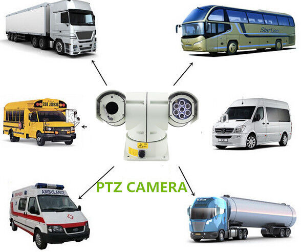 Intelligence Waterproof Car PTZ Camera 700TVL with 150m Distance , High speed