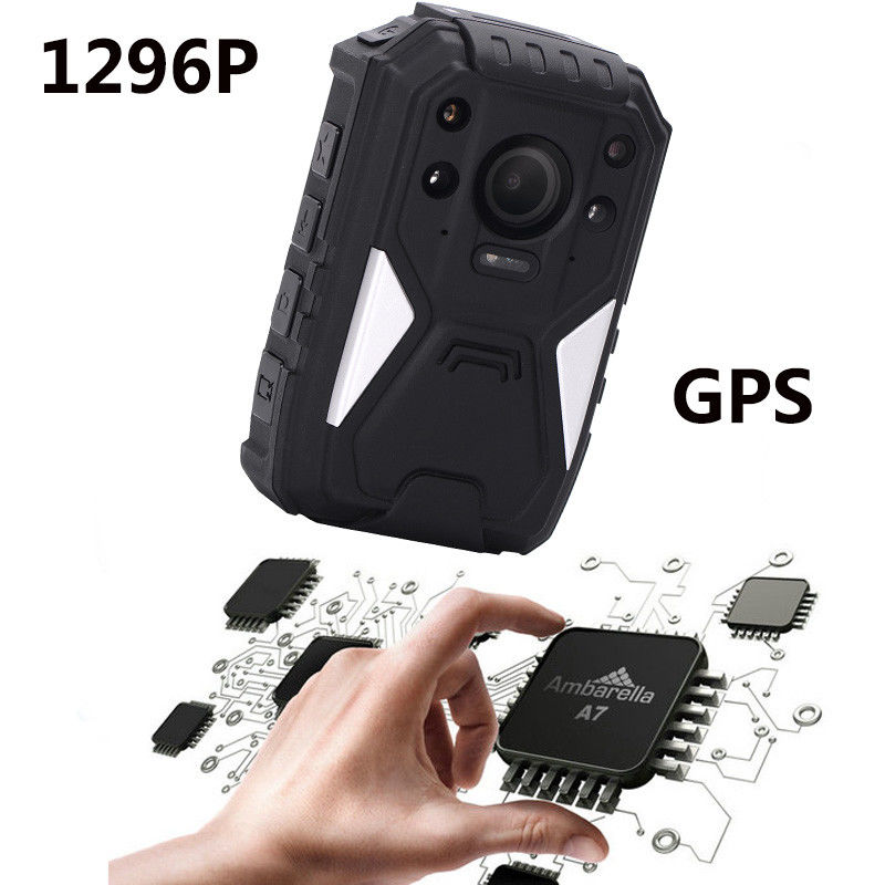 Wide Angle 1296P HD Video GPS Body Worn Camera Support 8H Record