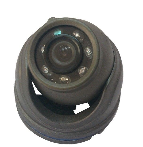 700 TVL Black Vehicle Mounted Cameras , Infrared Mini Dome Security Car Camera