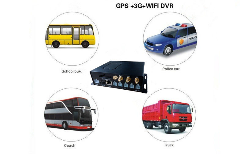 Heavy Duty Tractor Dual SD Card 4 CH H.264 Mobile Vehicle DVR with GPS 3G WIFI